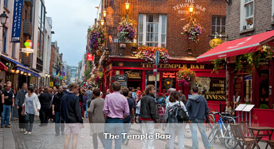 Das berühmte Dubliner Stadtviertel Temple Bar