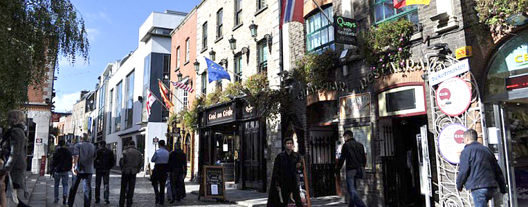 Eine weitere gut besuchte Straße in Temple Bar